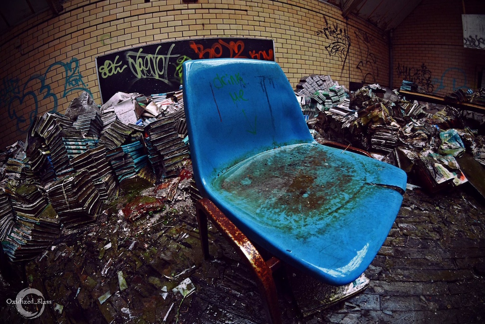 abandoned school chair